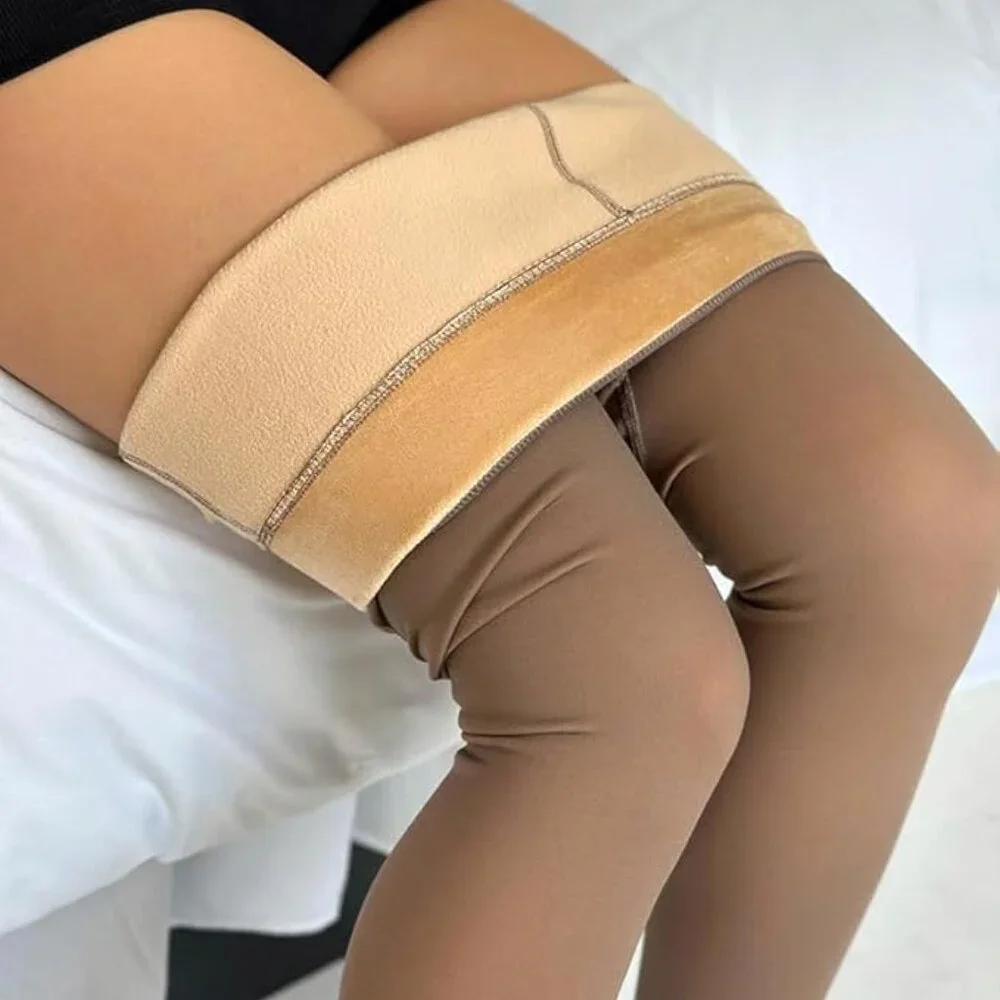 Women's Thick Fleece Lined Transparent Tights
